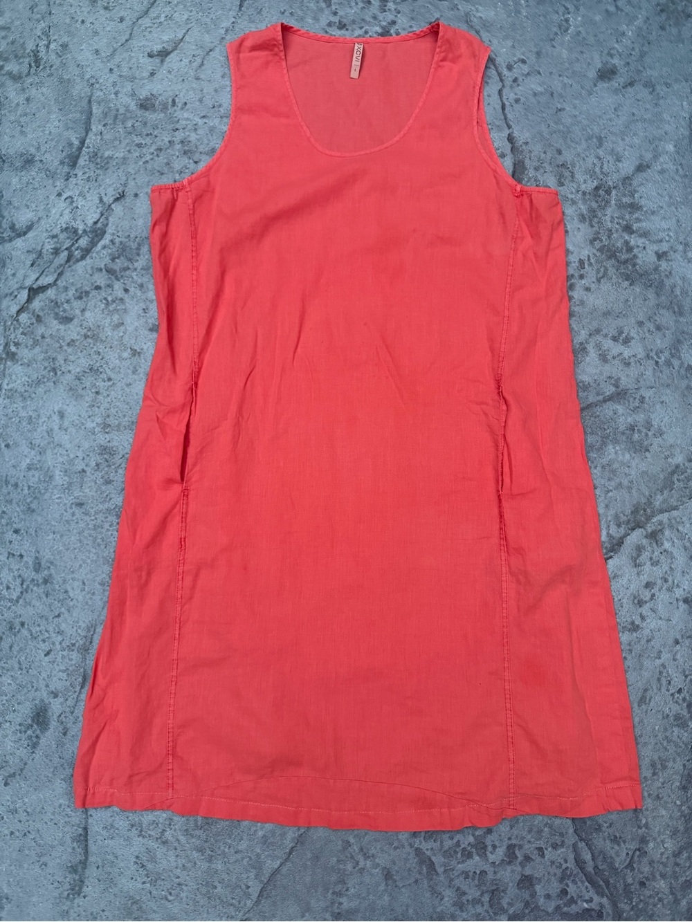 XCVI Linen Sleeveless Shift Dress Coral Pink Size Large